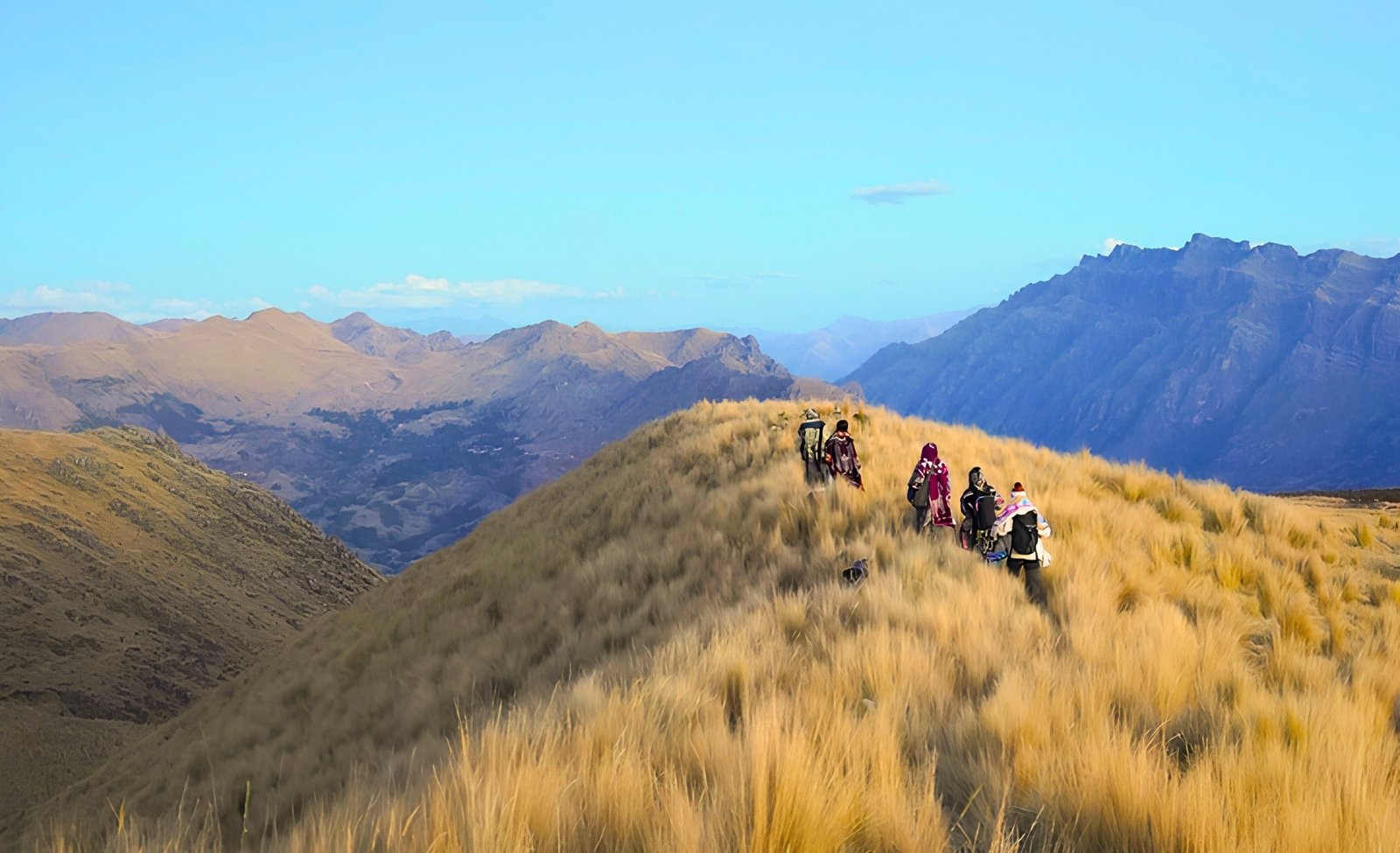 Wide view of the Sacred Valley mountains